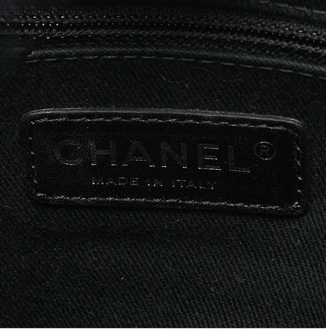 Sac cabas CHANEL Deauville PM toile grise & marine
