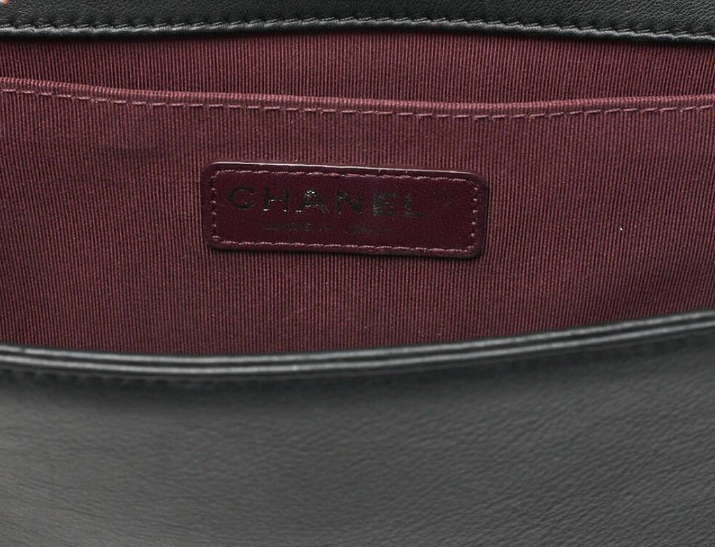 Sac Chanel Boy Noir Cuir Agneau – Chaîne Argentée