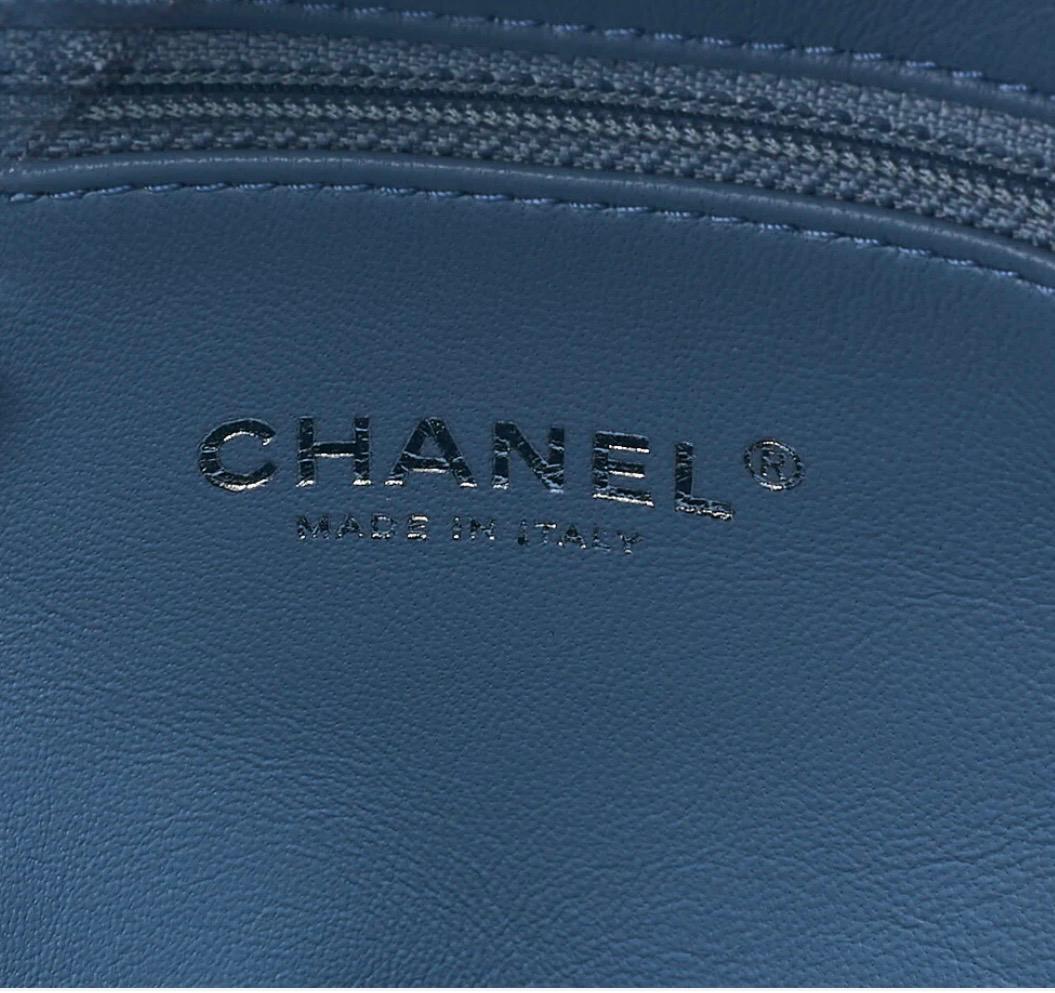Sac à dos CHANEL Cocomark à sequins bleus multicolores