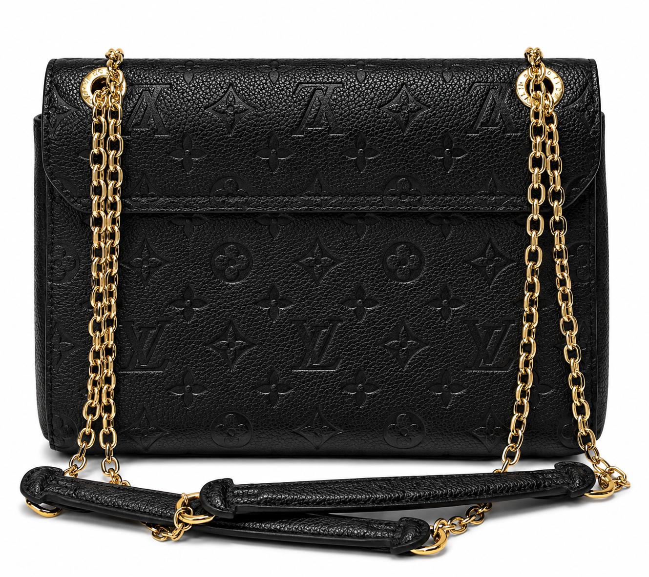 Sac Louis Vuitton Saint Germain MM Empreinte Noir & Chaîne Dorée – Occasion Authentique