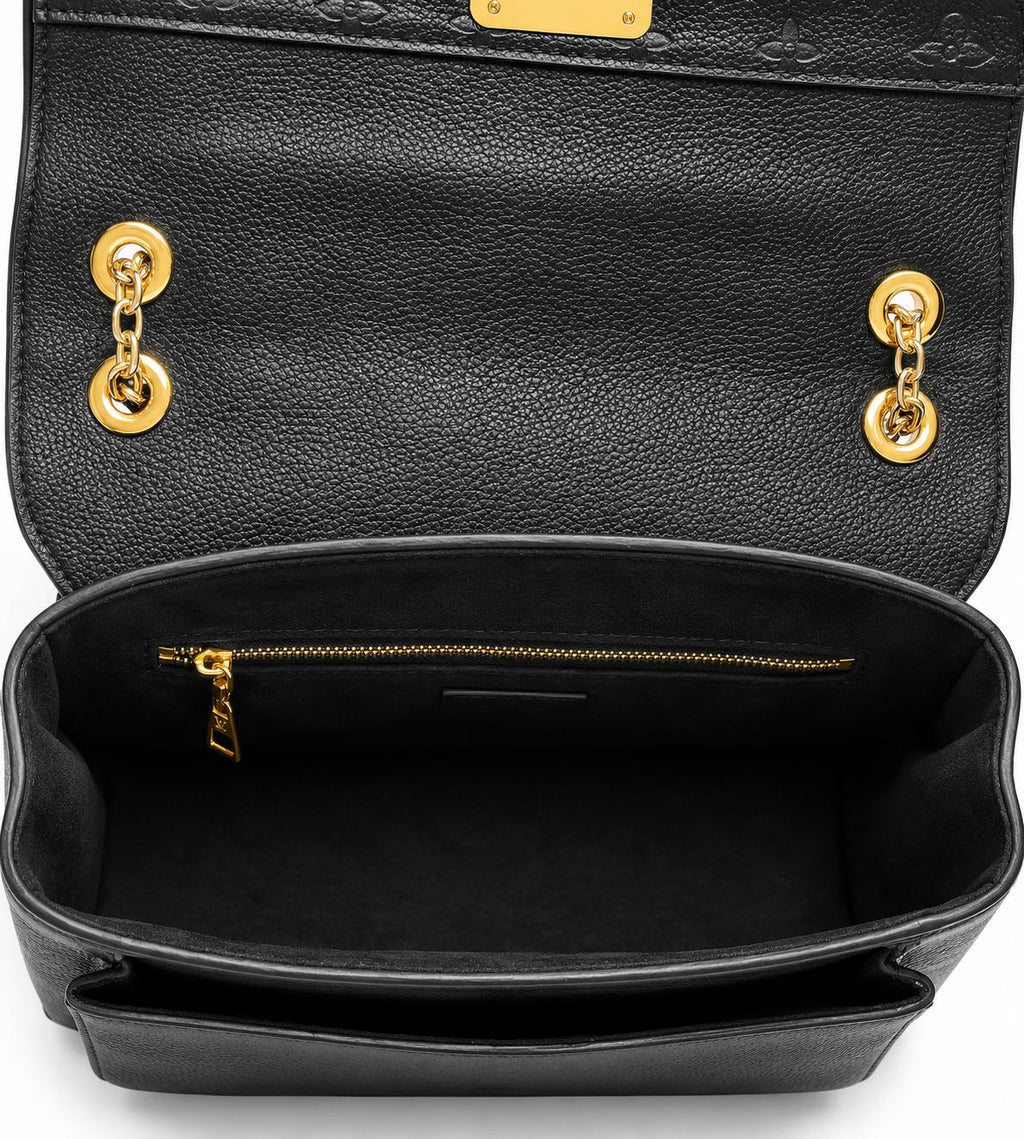 Sac Louis Vuitton Saint Germain MM Empreinte Noir & Chaîne Dorée – Occasion Authentique