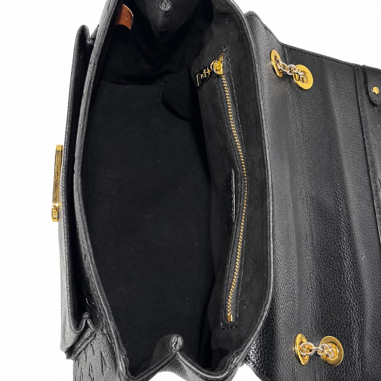 Sac Louis Vuitton Saint Germain MM Empreinte Noir & Chaîne Dorée – Occasion Authentique