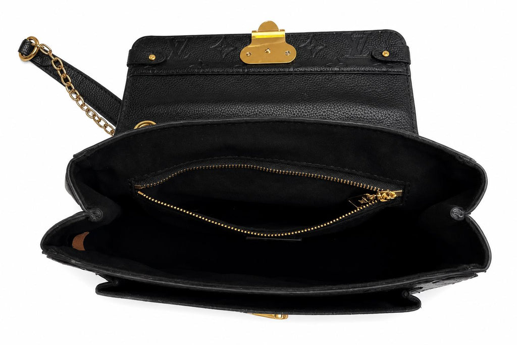 Sac Louis Vuitton Saint Germain MM Empreinte Noir & Chaîne Dorée – Occasion Authentique