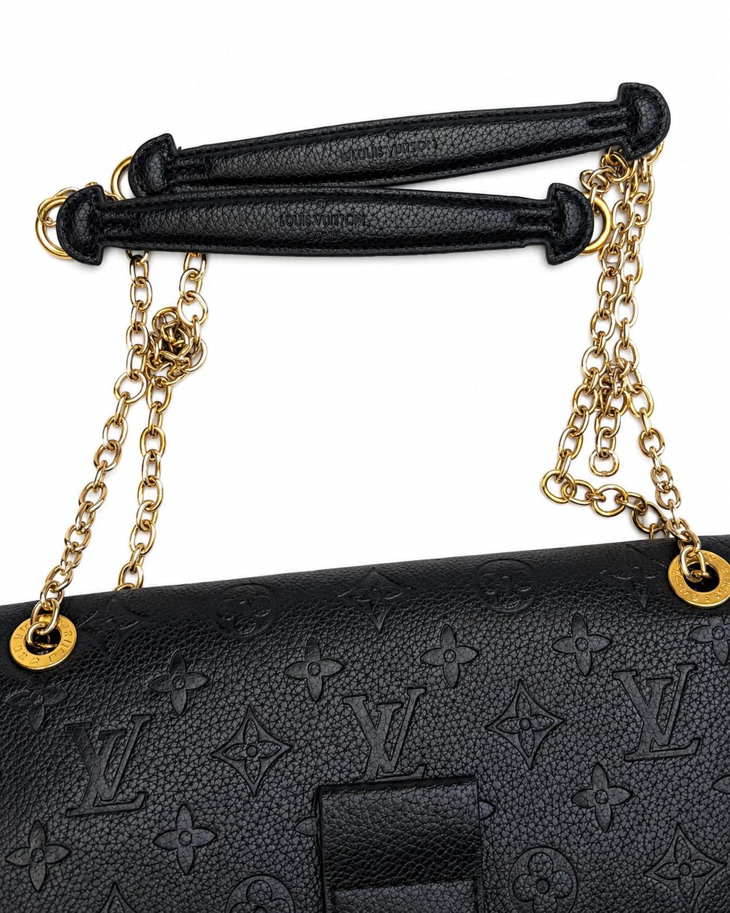 Sac Louis Vuitton Saint Germain MM Empreinte Noir & Chaîne Dorée – Occasion Authentique