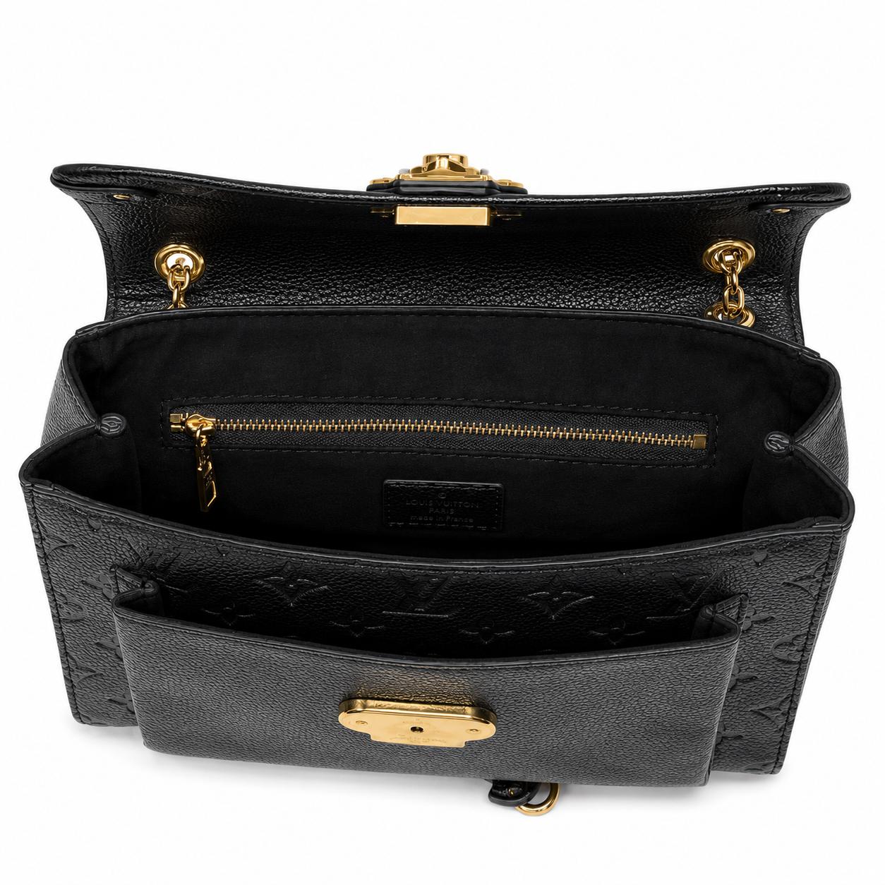 Sac Louis Vuitton Saint Germain MM Empreinte Noir & Chaîne Dorée – Occasion Authentique