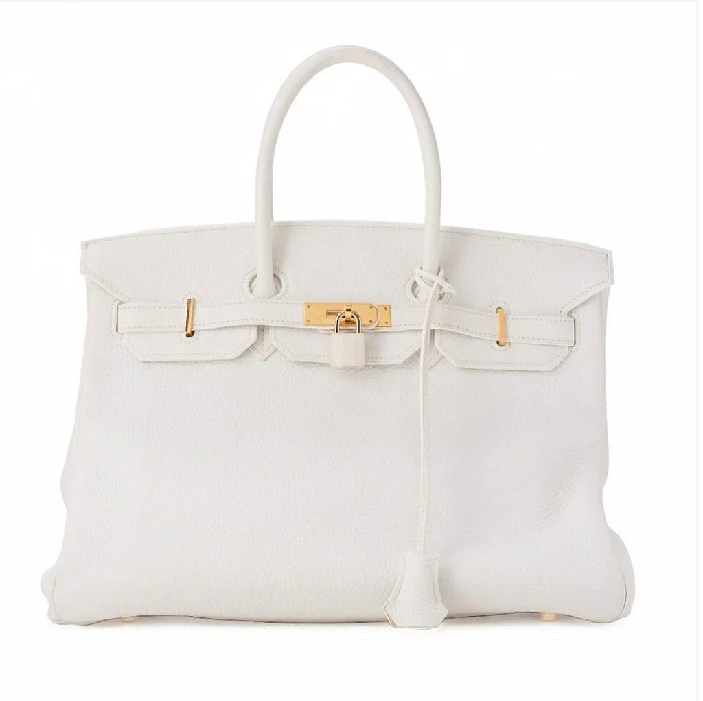 Sac HERMÈS Birkin 35 Tryon Clemence Blanc - Eternel Luxe