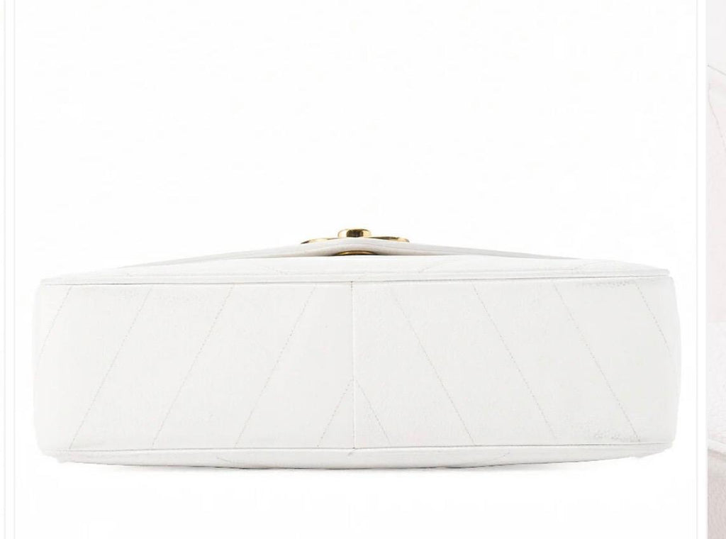 Sac CHANEL Big Coco en cuir caviar blanc /Eternel Luxe