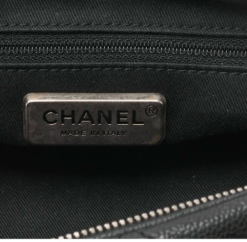 Chanel Coco Mark Boston Matelassé Caviar Noir
