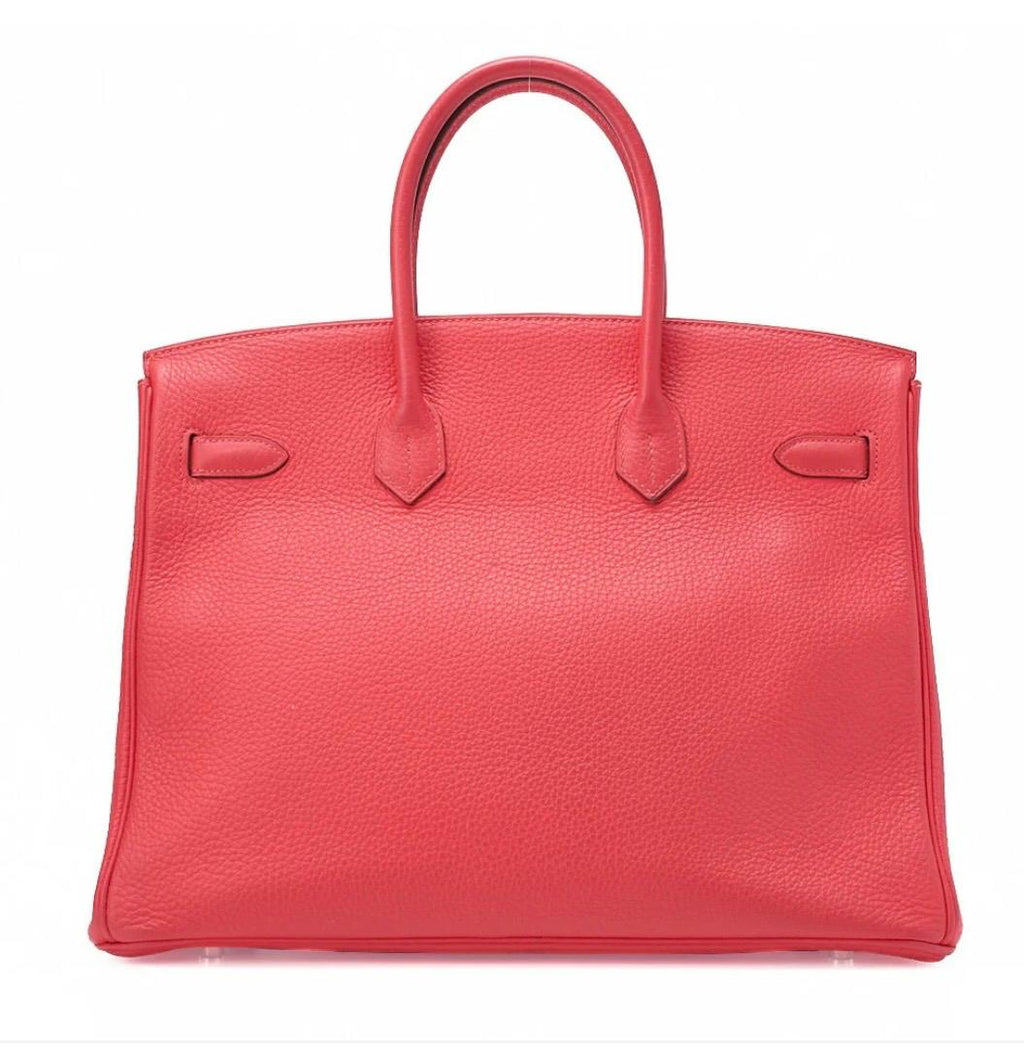 Sac HERMÈS Birkin 35 Bougainvillea – cuir Taurillon Clémence – occasion authentifiée