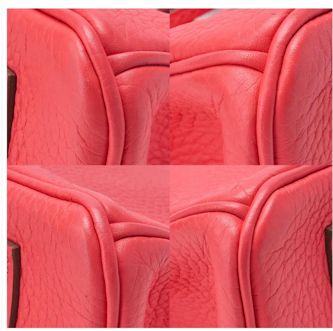 Sac HERMÈS Birkin 35 Bougainvillea – cuir Taurillon Clémence – occasion authentifiée
