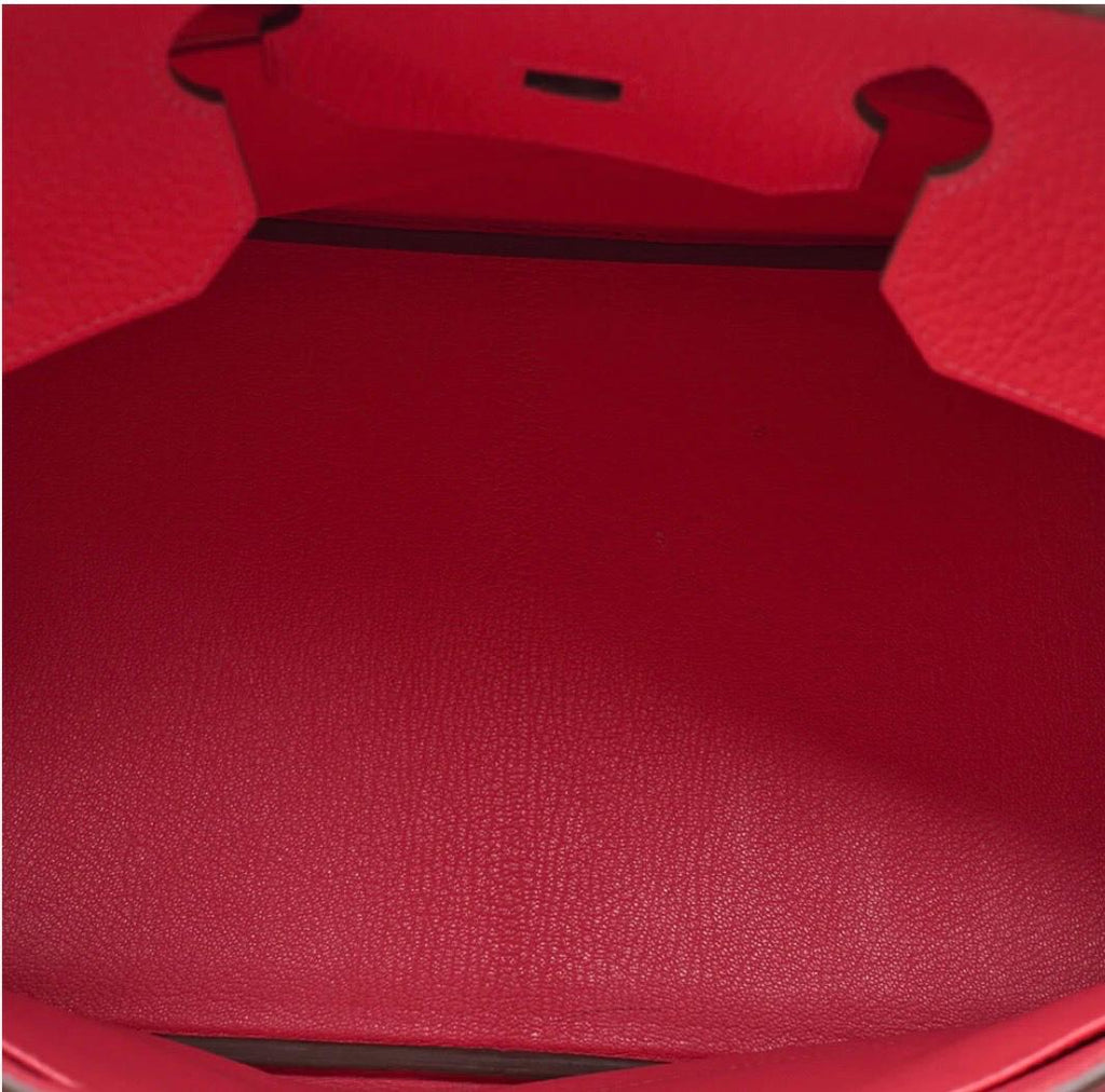 Sac HERMÈS Birkin 35 Bougainvillea – cuir Taurillon Clémence – occasion authentifiée