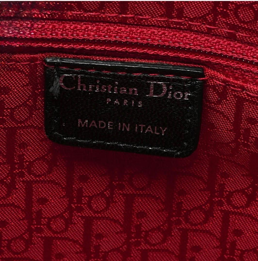 Sac Dior Lady Dior Cannage grand format noir – cuir d’agneau | Sac Dior occasion authentifié