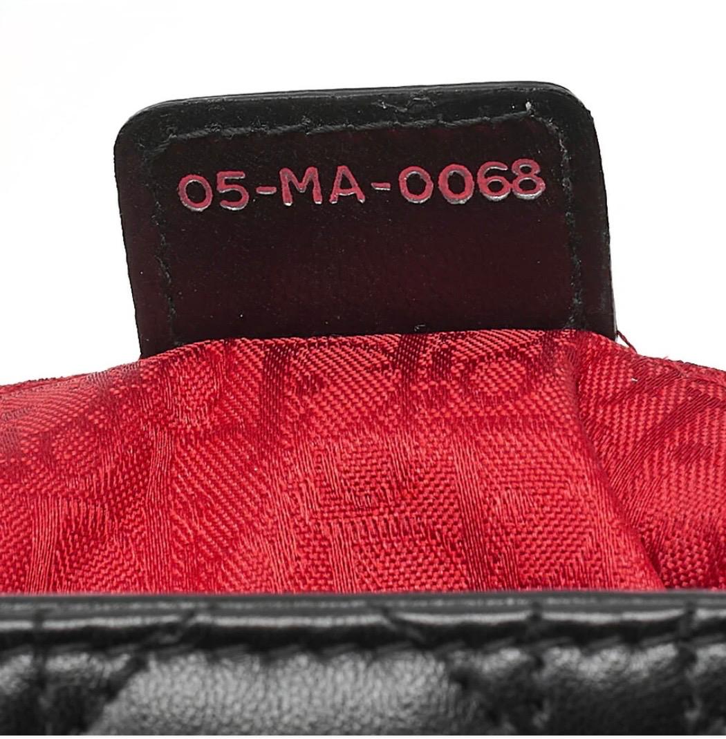 Sac Dior Lady Dior Cannage grand format noir – cuir d’agneau | Sac Dior occasion authentifié