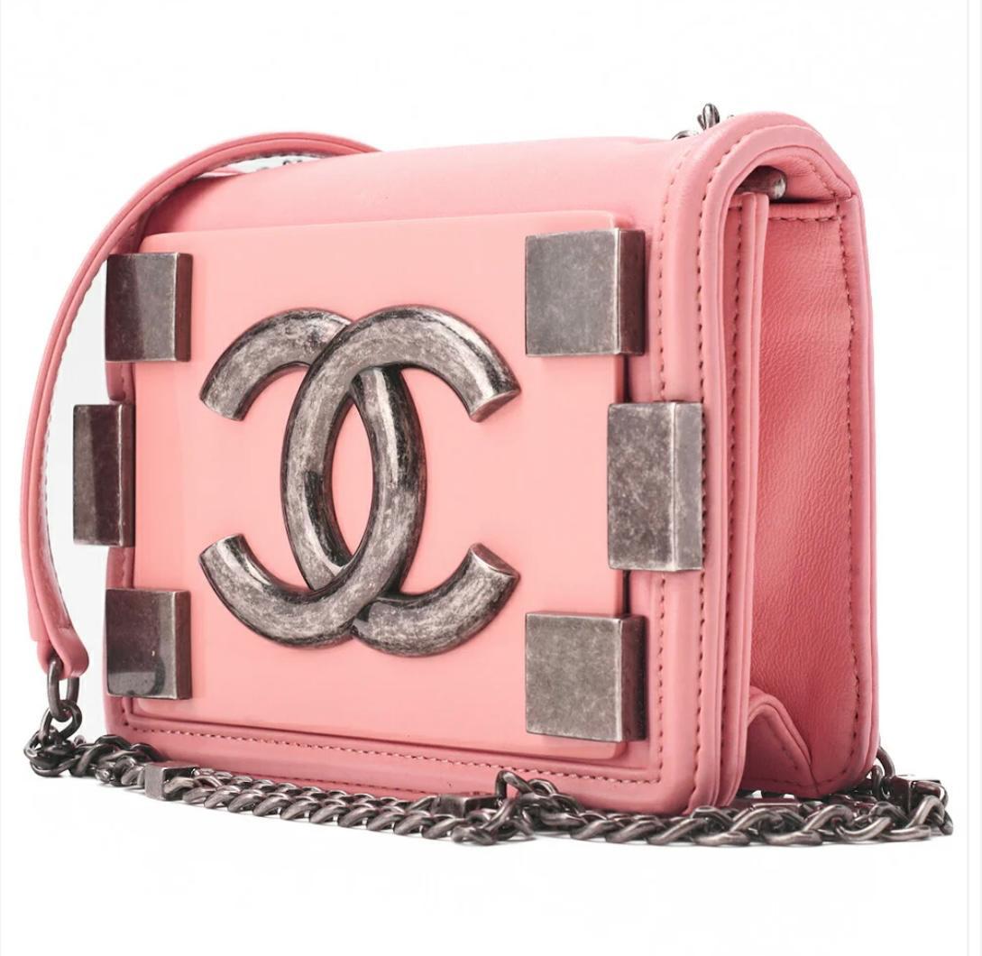 Sac CHANEL Big Coco  en cuir d'agneau  rose / Eternel Luxe